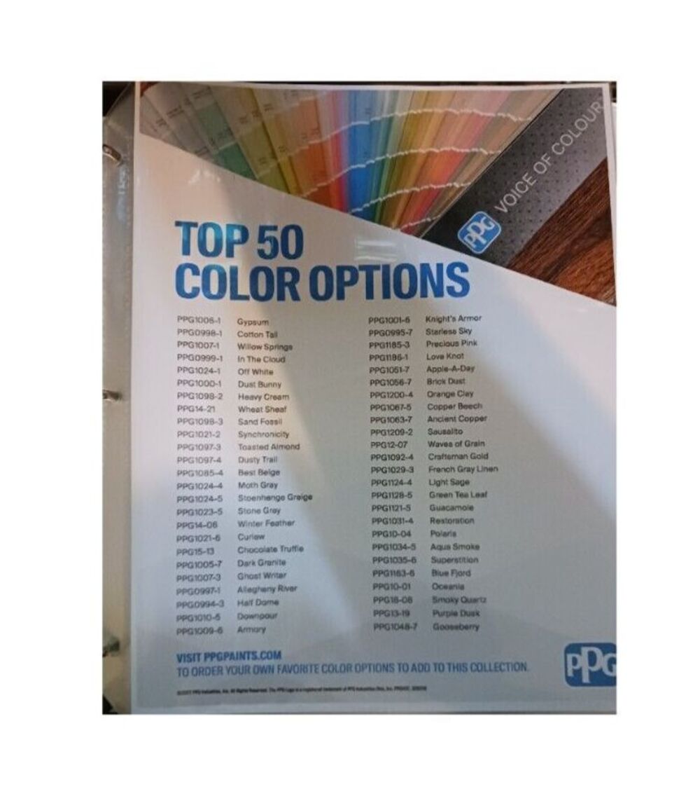 PPG Paints Top 50 Collection Binder PPGVOV_862673 Most Current Collection - Picture 3 of 10